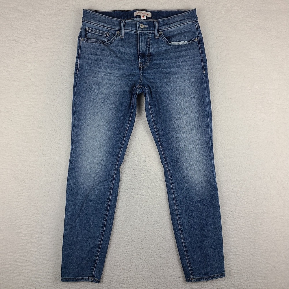 Lucky Brand Jeans Womens 8/29 Ankle Blue AVA Mid Rise Skinny Medium Wash Denim